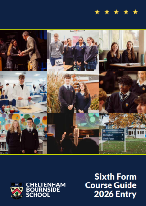 Cheltenham Bournside School Sixth Form Prospectus and Course Guide Cover Cheltenham Bournside School Sixth Form Prospectus and Course Guide Cover
